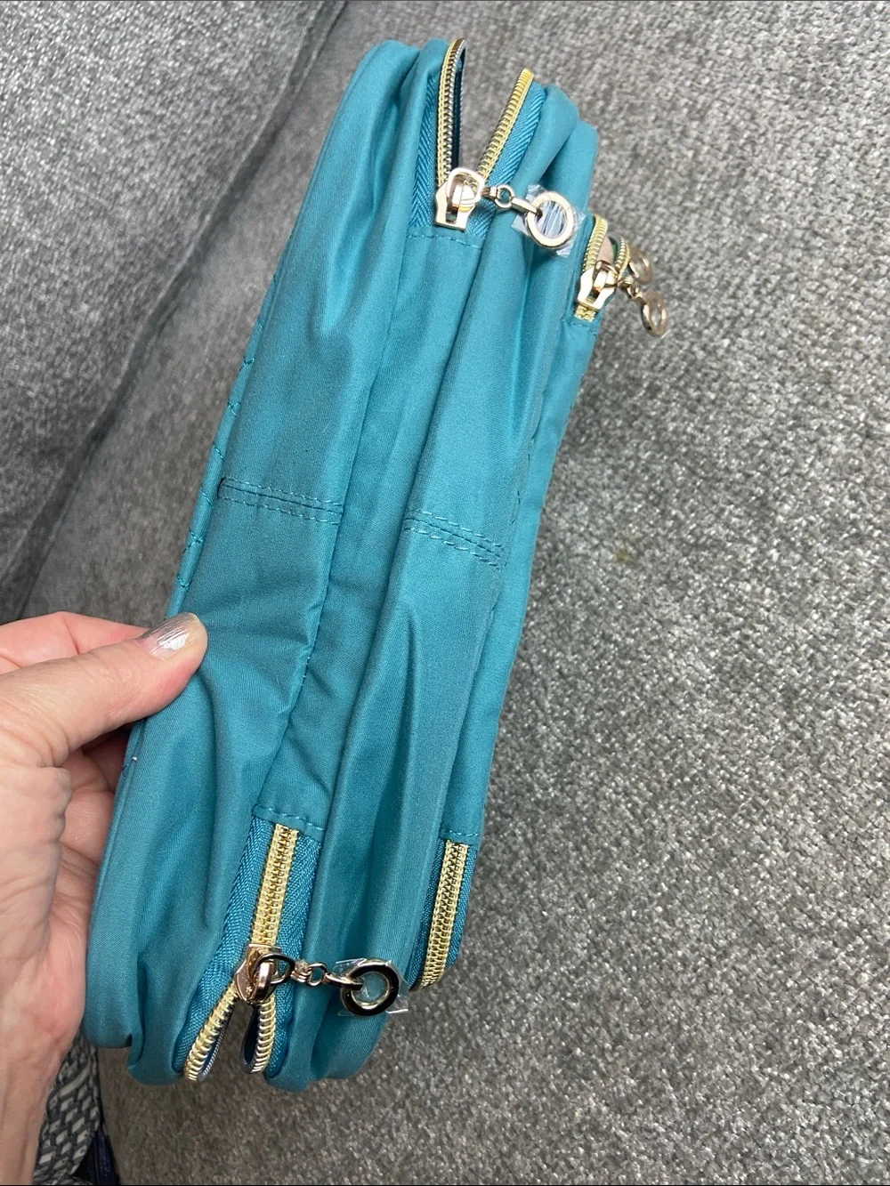Bagsmart Quilted Teal Travel Tote Bag
